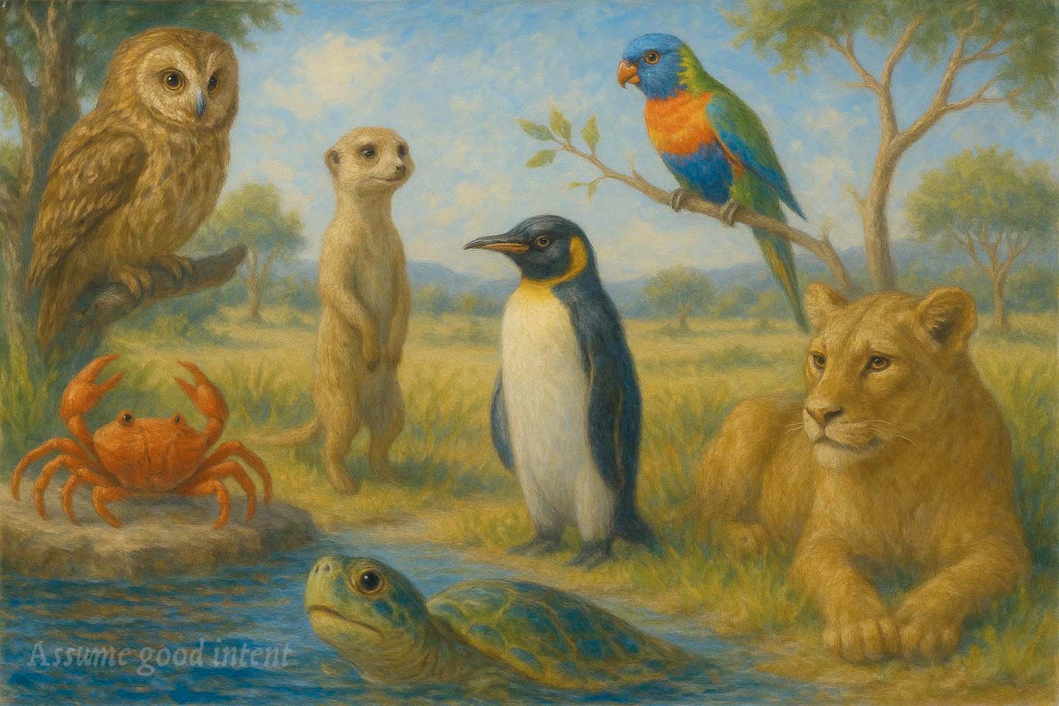 Multiple animals in a natural setting